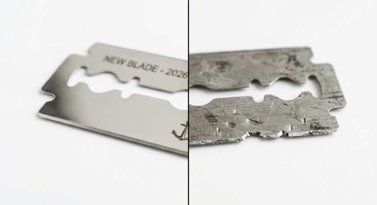 sharp vs dull razor blade comparison